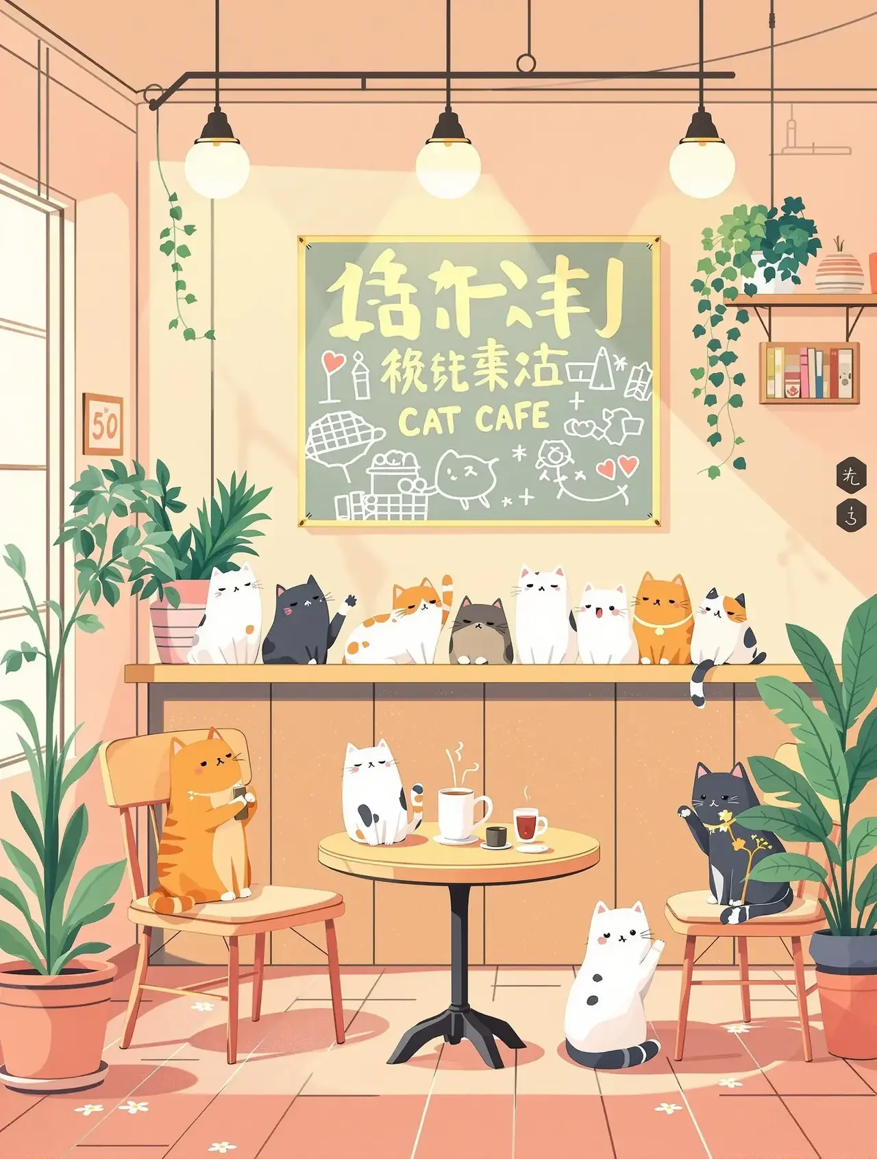 猫咪咖啡馆 3d漫画 猫咪咖啡馆
